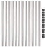 Fence Posts 12 pcs Silver 120 cm Powder-coated steel 42012788