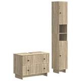 2 Piece Bathroom Cabinet Set EDE Sonoma Oak Engineered Wood 3417497