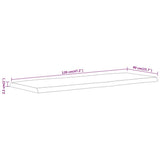 Table Top 120x40x2.5 cm Rectangular Solid Wood Acacia Live Edge 370614