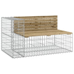 Garden Bench with Gabion Basket Impregnated Wood Pine 3196247
