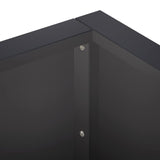 Retaining Wall 4 pcs 100 x 100 x 50 cm Steel Black 3449212