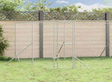 Outdoor Dog Kennel Silver 8x8x2 m Galvanised Steel 3190464