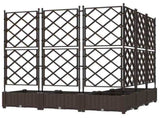 Garden Planter 5 pcs Brown 120 x 120 x 125.5 cm PP 42002819
