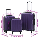 Hardcase Trolley Set 3 pcs Purple ABS 91877