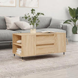 Coffee Table Sonoma Oak 102x44.5x50 cm Engineered Wood 830991