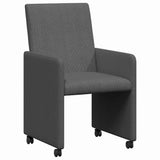 Dining Chairs with Wheels 2 pcs Dark grey 57 x 66 x 94 cm 42017802