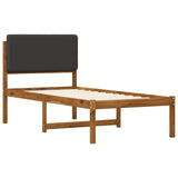 Bed Frame with Upholstered Headboard Natural and Dark Grey 904349