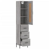 Highboard Grey Sonoma 34,5x34x180 cm Engineered Wood 3200207