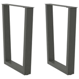 Dining Table Legs V-Shape 2 pcs Anthracite 70x cm Steel 4012646