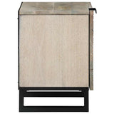 Bedside Cabinet White and Black 40 x 33 x 46 cm 4017968