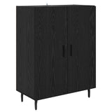 Highboard 2 pcs Black Oak Engineered Wood 3416233
