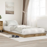 Floor Bed Frame Artisan Oak 100 x 200 cm Engineered Wood 893555