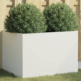 Planter White 62x47x46 cm Steel 841602