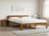 Double Bed Frame with Headboard ROSTOCK Natural 120 x 190 cm 903444