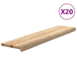Stair Treads 20 pcs Untreated 110x25x2 cm Solid Wood Oak 3282945