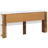 Headboard Cabinet with Storage Old Wood Engineered Wood 8001298