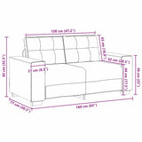 Sofa Set with Cushion 2 pcs Grey 221 x 78 x 80 cm Fabric 3324718