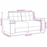 Loveseat Sofa with Cushion Brown Faux leather 4105120