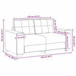 Sofa Set with Cushion 2 pcs Cream 221 x 78 x 80 cm Fabric 3324717