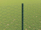 Welded Wire Fence 25 x 1.5 m PVC-Coated Steel Green 3336731