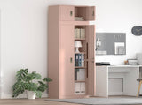 Storage Cabinet 2 pcs Pink 60 x 40 x 220 cm Steel Lockable 3438706