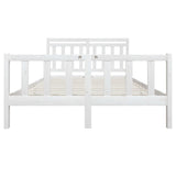 3100969 Bed Frame without Mattress White Solid Wood 160x200 cm