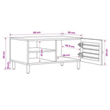 Coffee Table Natural 80 x 50 x 40 cm Solid Mango Wood 4018848
