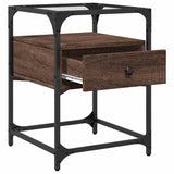 Bedside Cabinet Brown Oak 40x40x55 cm Engineered Wood 846082