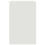 ZNTS Bedside Cabinet White 34.5x39x62 cm Steel 841785