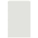 ZNTS Bedside Cabinet White 34.5x39x62 cm Steel 841785