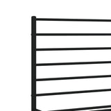 Metal Bed Frame without Mattress with Headboard Black 200x200cm 352326