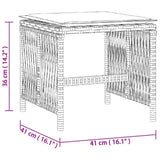 Garden Stools with Cushions 4 pcs Mix Beige 41x41x36 cm Poly Rattan 365061