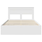 Bed Frame with Drawer White 160 x 200 cm Engineer Wood 3409833