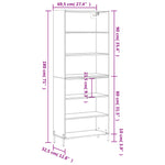 Highboard Concrete Grey 69.5x32.5x180 cm Engineered Wood 3189585
