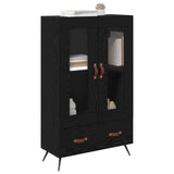 Highboard with Drawer Black Oak 69.5 x 31 x 115 cm 882507