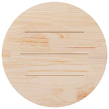 Table Top Round Wax Brown 80x2.5 cm Solid Wood Pine 847129