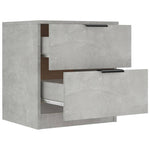 Bedside Cabinets 2 pcs Concrete Grey Engineered Wood 811223