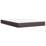 Box Spring Bed with Mattress Dark Brown 140x200 cm Fabric 3285383