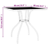 Garden Dining Set Anthracite Steel Medium Foldable 3187975