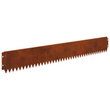 Lawn Edging 30 pcs 103 x 15 cm Steel Rusty 8008370