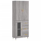 Highboard Grey Sonoma 69.5x34x180 cm Engineered Wood 3195945