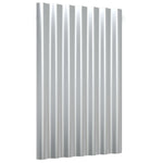 ZNTS Roof Panels 12 pcs Powder-coated Steel Silver 60x36 cm 319127
