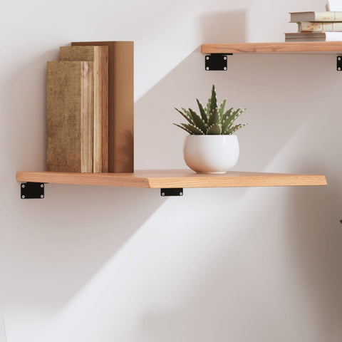 ZNTS Wall Shelf Light Brown 40x50x2 cm Treated Solid Wood Oak 363632