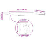 Electric Retractable Awning Burgundy and White 5 x 3 m 3420011