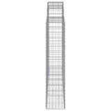 Arched Gabion Baskets 8 pcs 200x30x140/160 cm Galvanised Iron 3146158