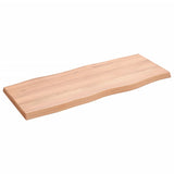 Table Top Light Brown 100x40xcm Treated Solid Wood Live Edge 363948