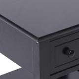 Side Table Black 40x40x40 cm Paulownia Wood 284071