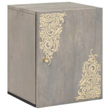 Bathroom Cabinet Set with Drawer 5 pcs Grey Solid Mango Wood 3310156