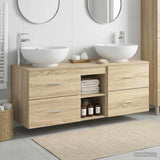 Bathroom Furniture Set 3 pcs Sonoma Oak 49.5 x 44.5 x 65 cm 3405901
