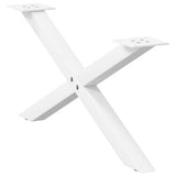 Coffee Table Legs X-Shaped 2 pcs White 70x cm Steel 4012885